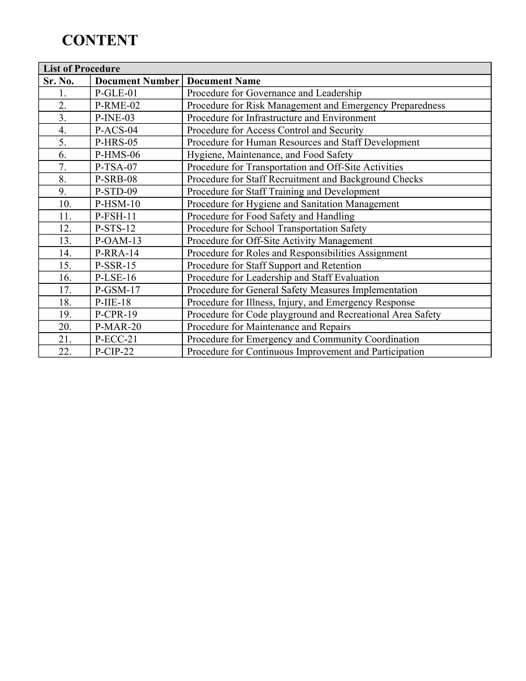 School Safety Management System Documentation Toolkit